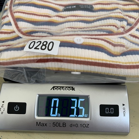 Shein Striped Button Front Tee Size M - Picture 7 of 7